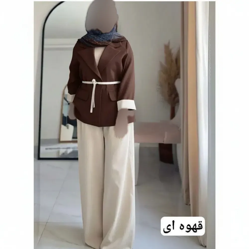 کت شلوار زنانه مدل ستایش جنس مازراتی سایز بزرگ و معمولی