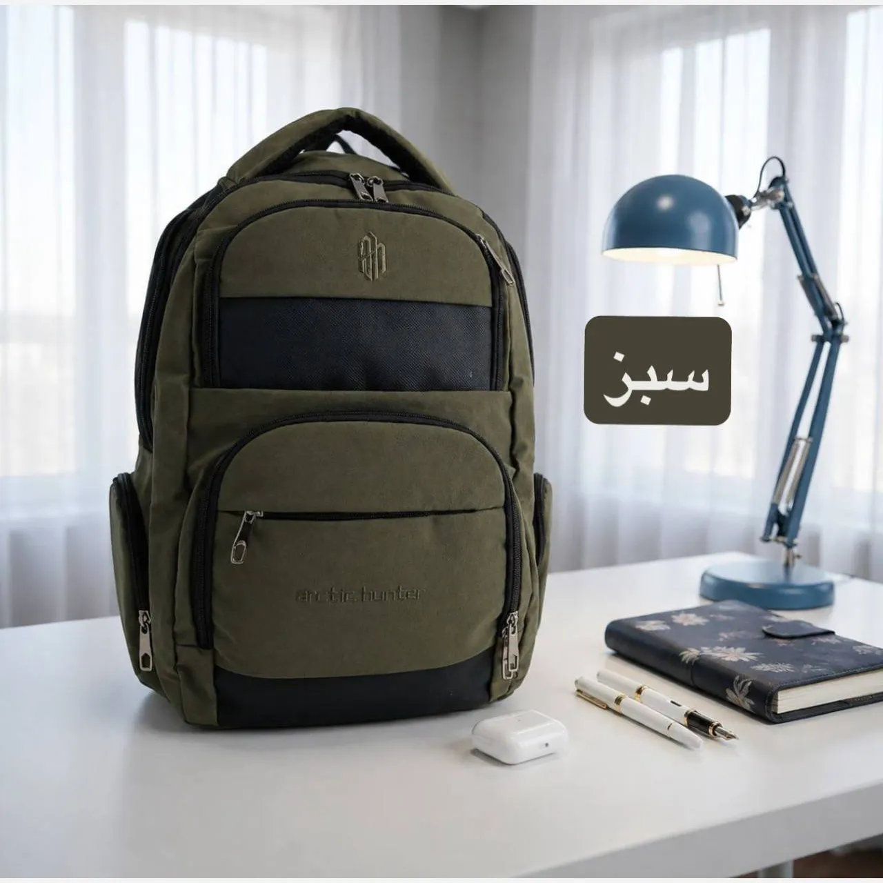 کوله پشتی کتانی اسپرت مدرسه و دانشگاه ابعاد 50 در 30 سانتیمتر