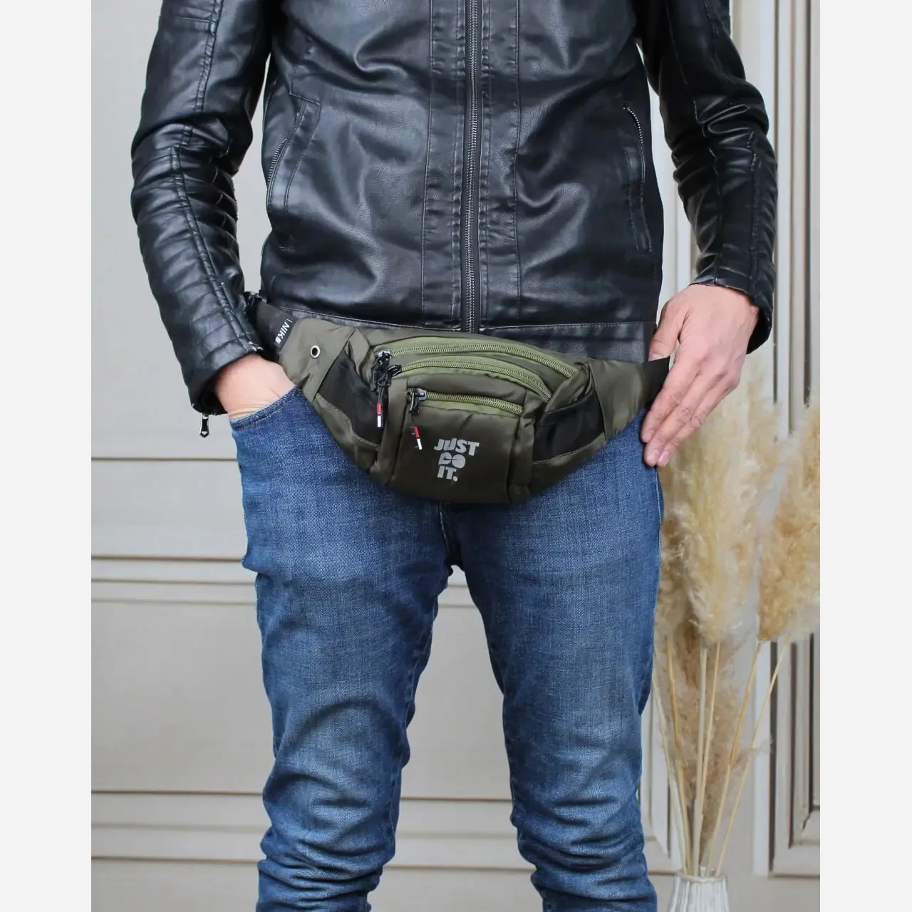 کیف مردانه پارچه ای اسپرت روزمره با بند بلند جیب دار