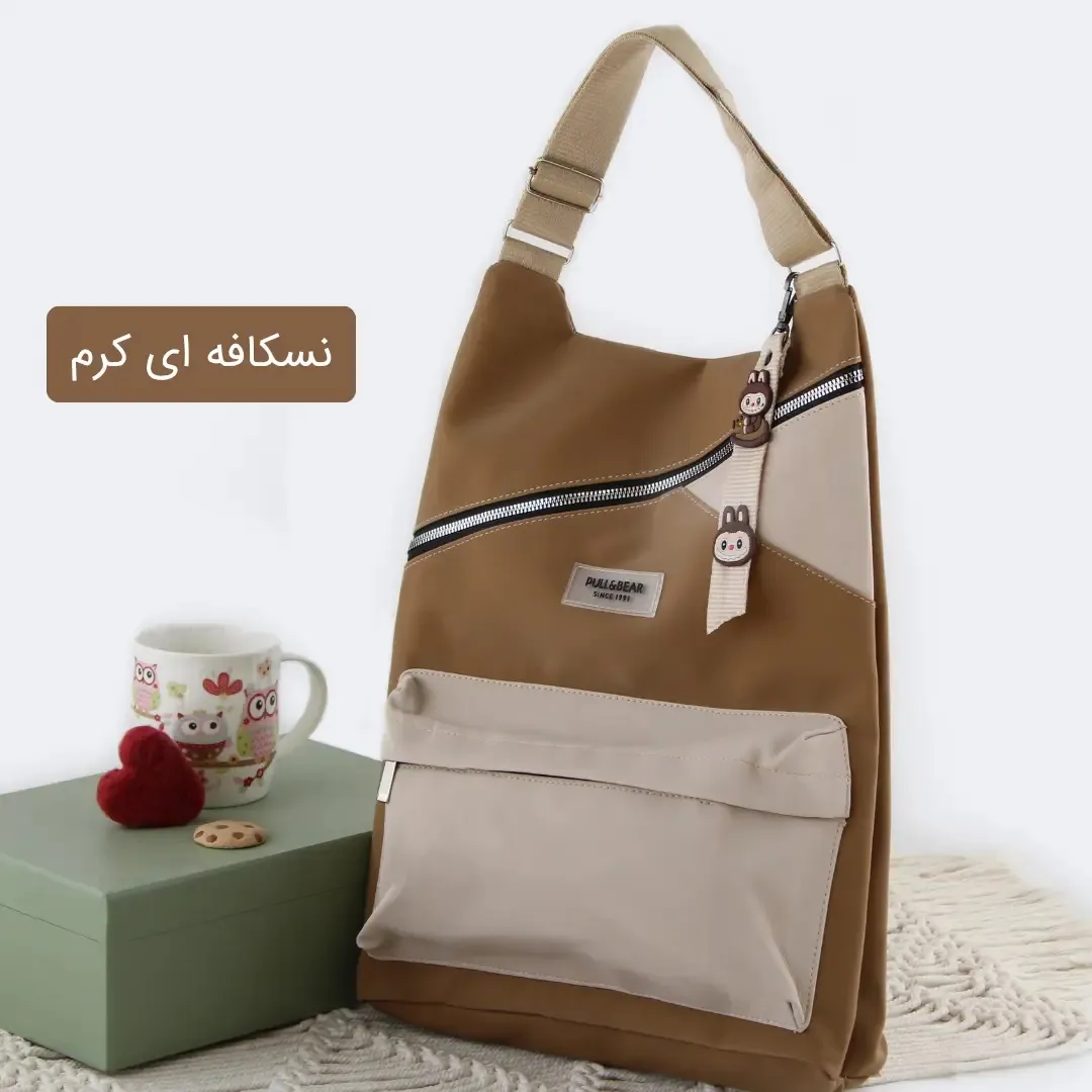 کوله پشتی چرم مصنوعی اسپرت و روزمره ابعاد 40 در 30 سانتیمتر