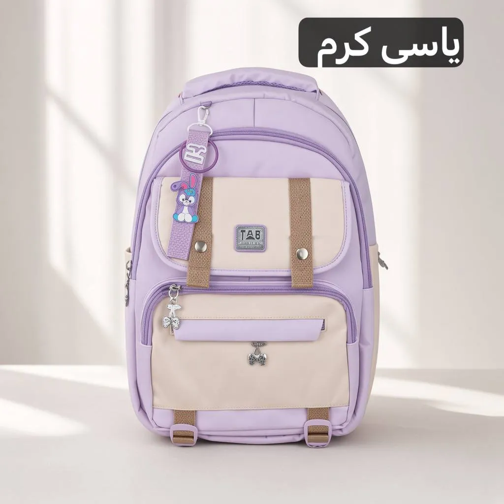کوله پشتی برزنتی مدرسه و دانشگاه مناسب ابعاد 43 در 36 سانتیمتر