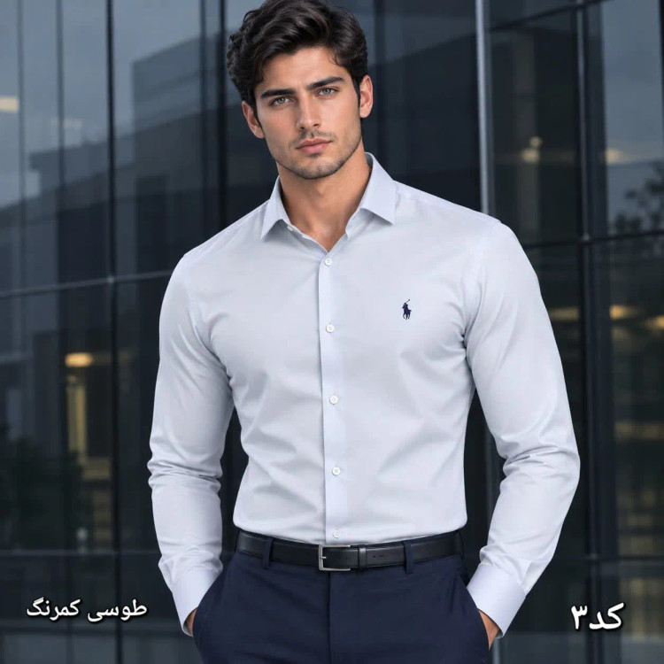 پیراهن آستین بلند مردانه پارچه دوشین قواره آزاد