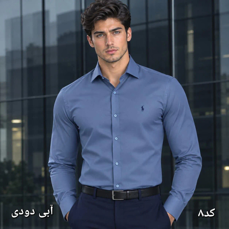 پیراهن آستین بلند مردانه پارچه دوشین قواره آزاد