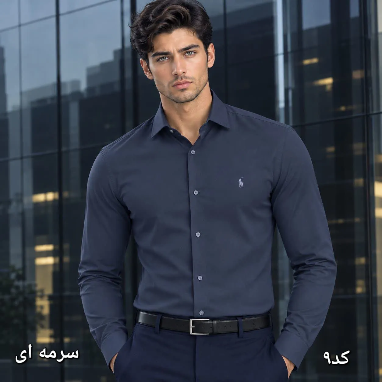 پیراهن آستین بلند مردانه پارچه دوشین قواره آزاد